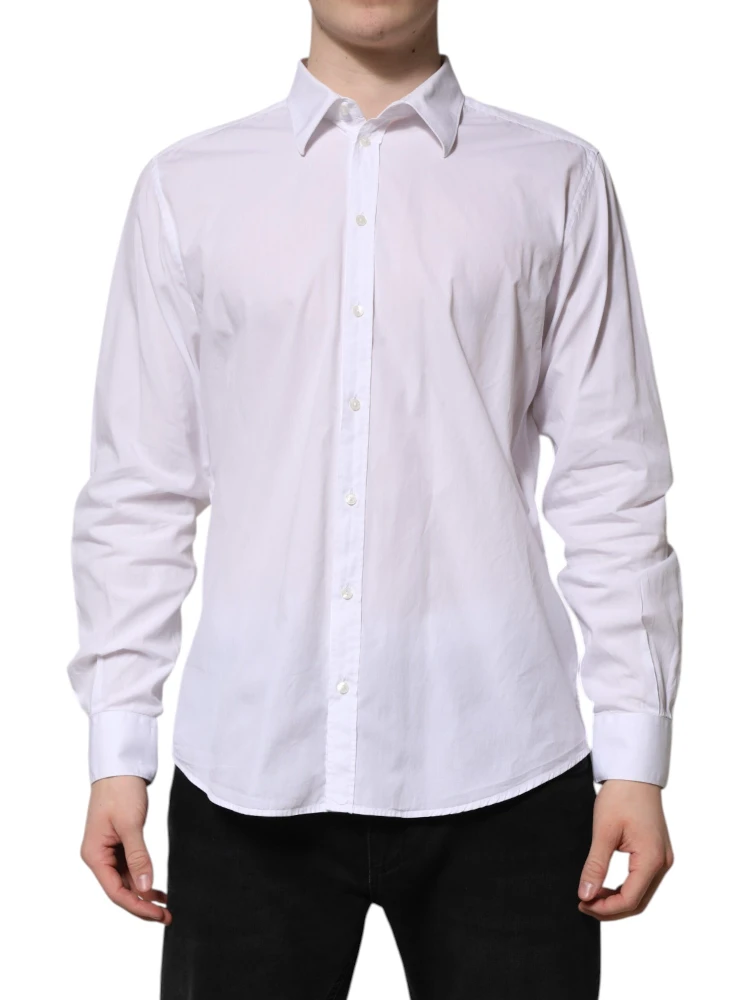 White Cotton STAFF Long Sleeves Forma Shirt