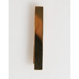 Gold Tone Brass Logo Branded Men Accessory Tie Clip Bar