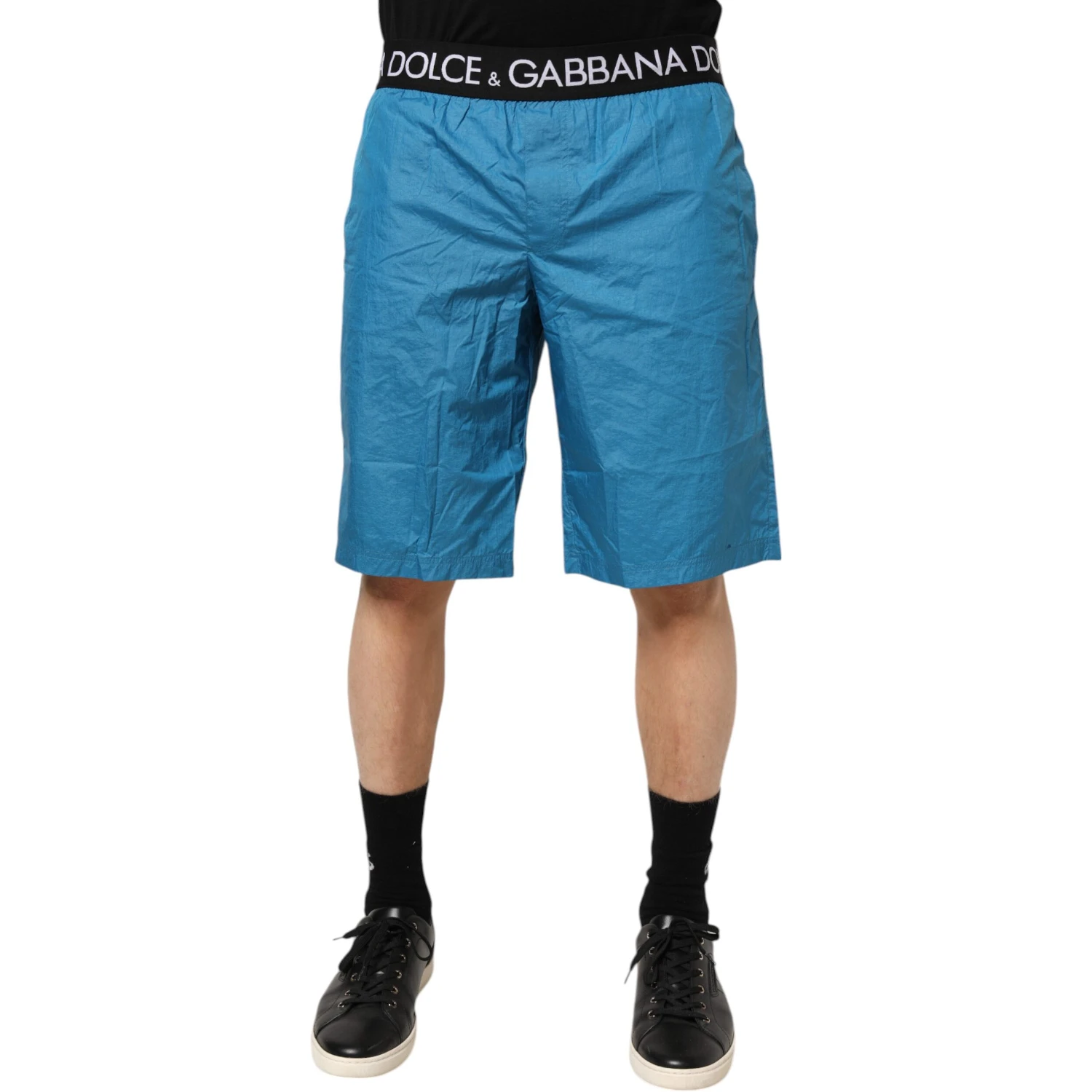 Blue Logo Waistband Beachwear Shorts Swimwear