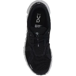 Black Polyester Athletic Sneakers