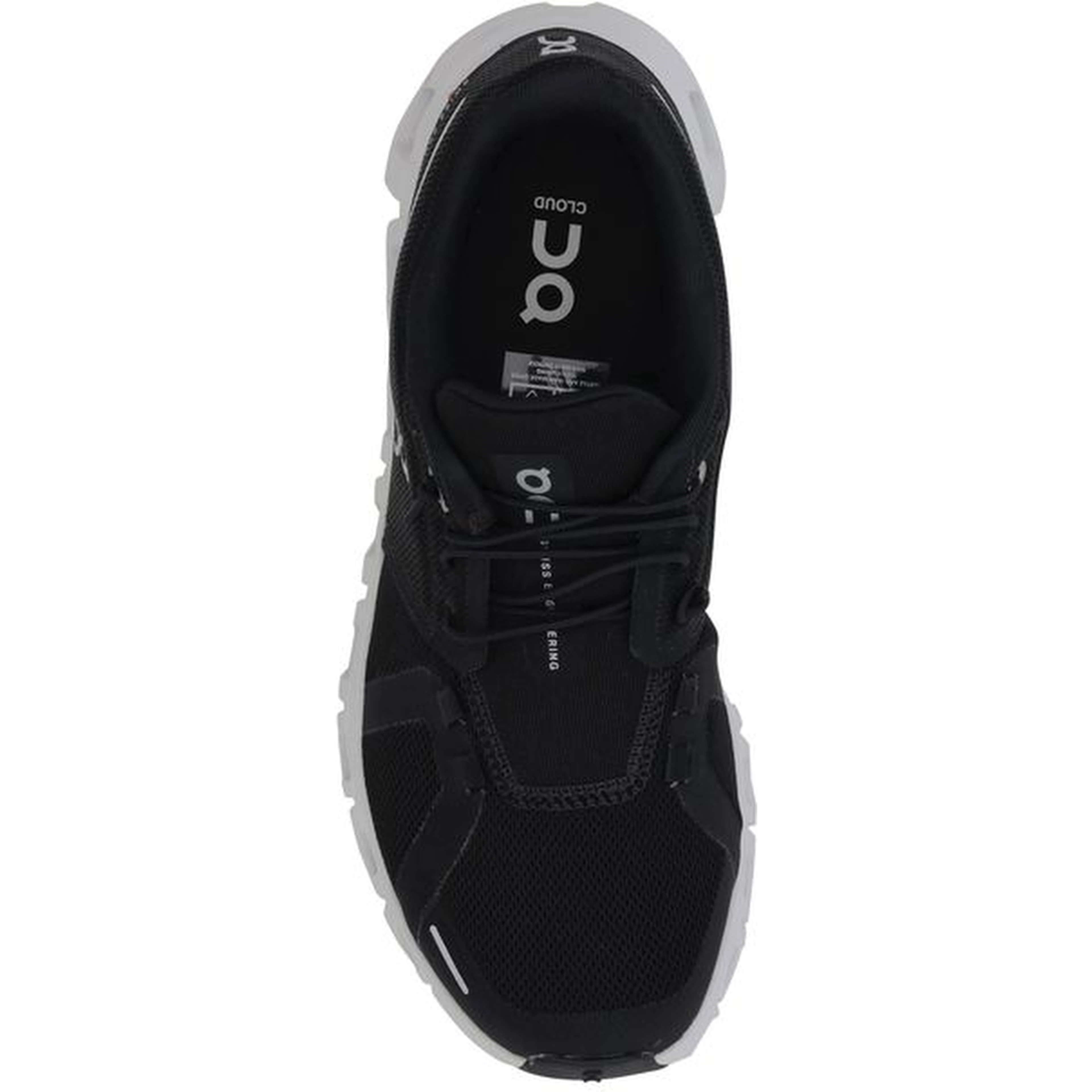 Black Polyester Athletic Sneakers