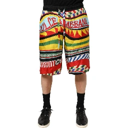 Multicolor Sicilian Carretto Shorts Swimwear