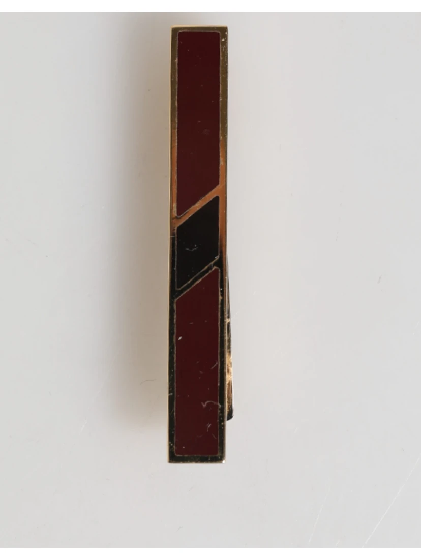 Multicolor Gold Tone Brass Men's Accessory Tie Clip Bar