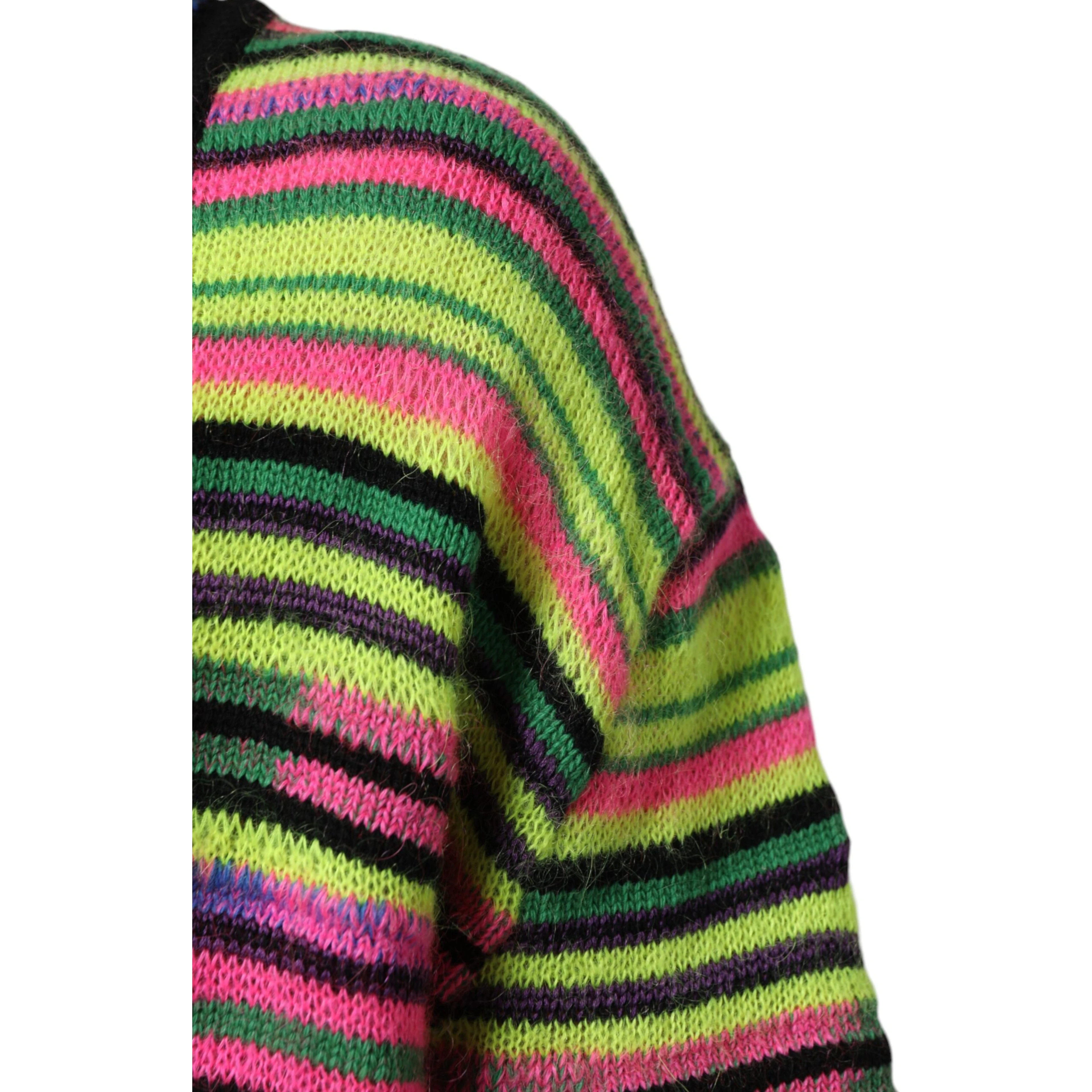 Multicolor DG Logo V-Neck Knit Pullover Sweater