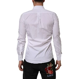 White Cotton MARTINI Long Sleeve Dress Shirt