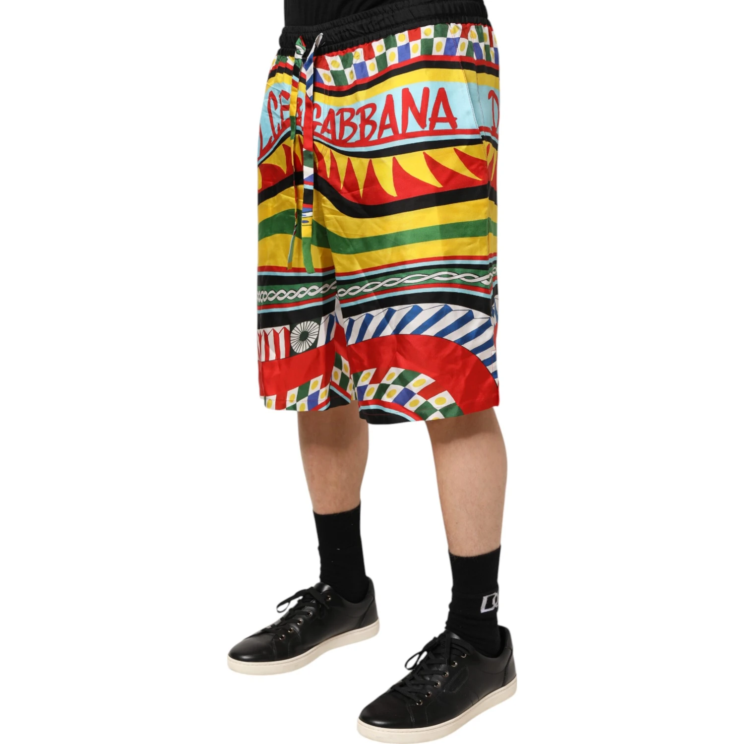 Multicolor Sicilian Carretto Shorts Swimwear
