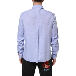 Light Blue Cotton Teddy Bear Long Sleeve Shirt