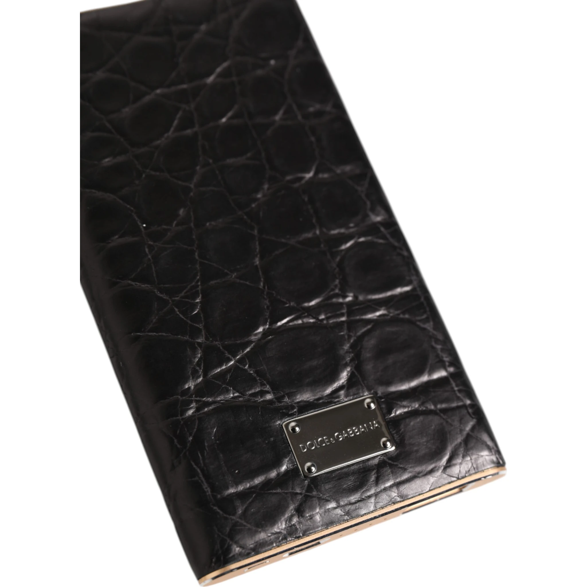 Black Leather Embossed Exotic 3000mAh  Power Bank Charger USB