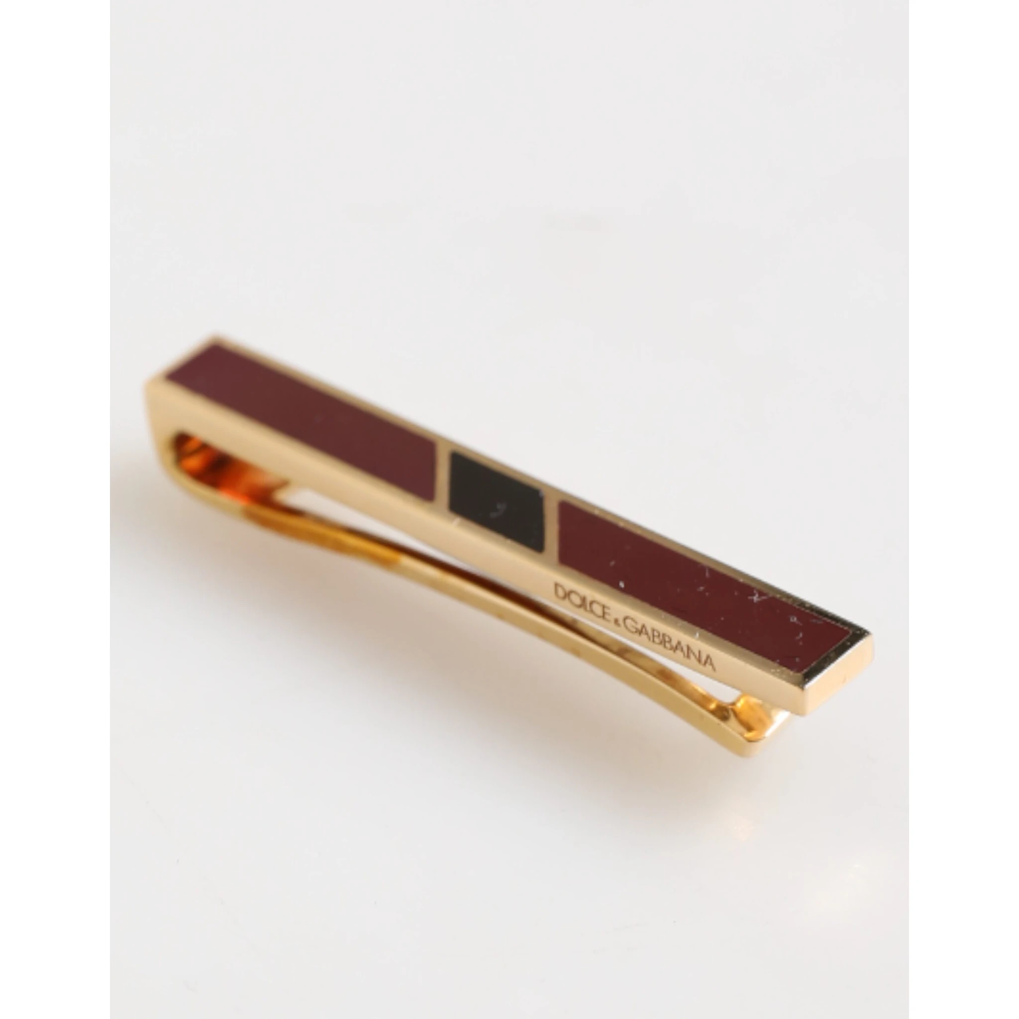 Multicolor Gold Tone Brass Men's Accessory Tie Clip Bar