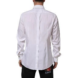 White Cotton GOLD Long Sleeves Formal Shirt