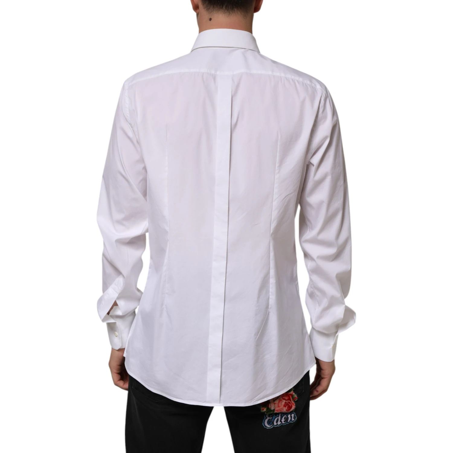 White Cotton GOLD Long Sleeves Formal Shirt