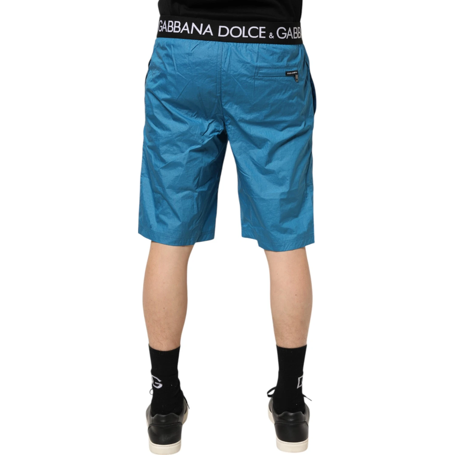 Blue Logo Waistband Beachwear Shorts Swimwear