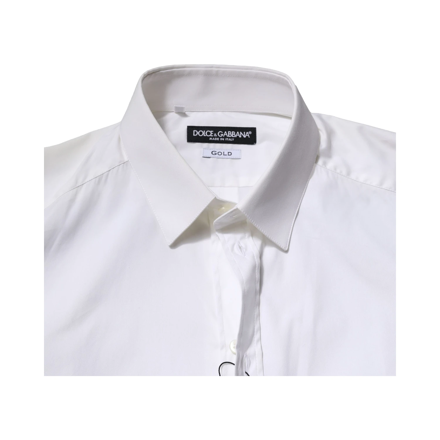 White Cotton GOLD Long Sleeves Formal Shirt