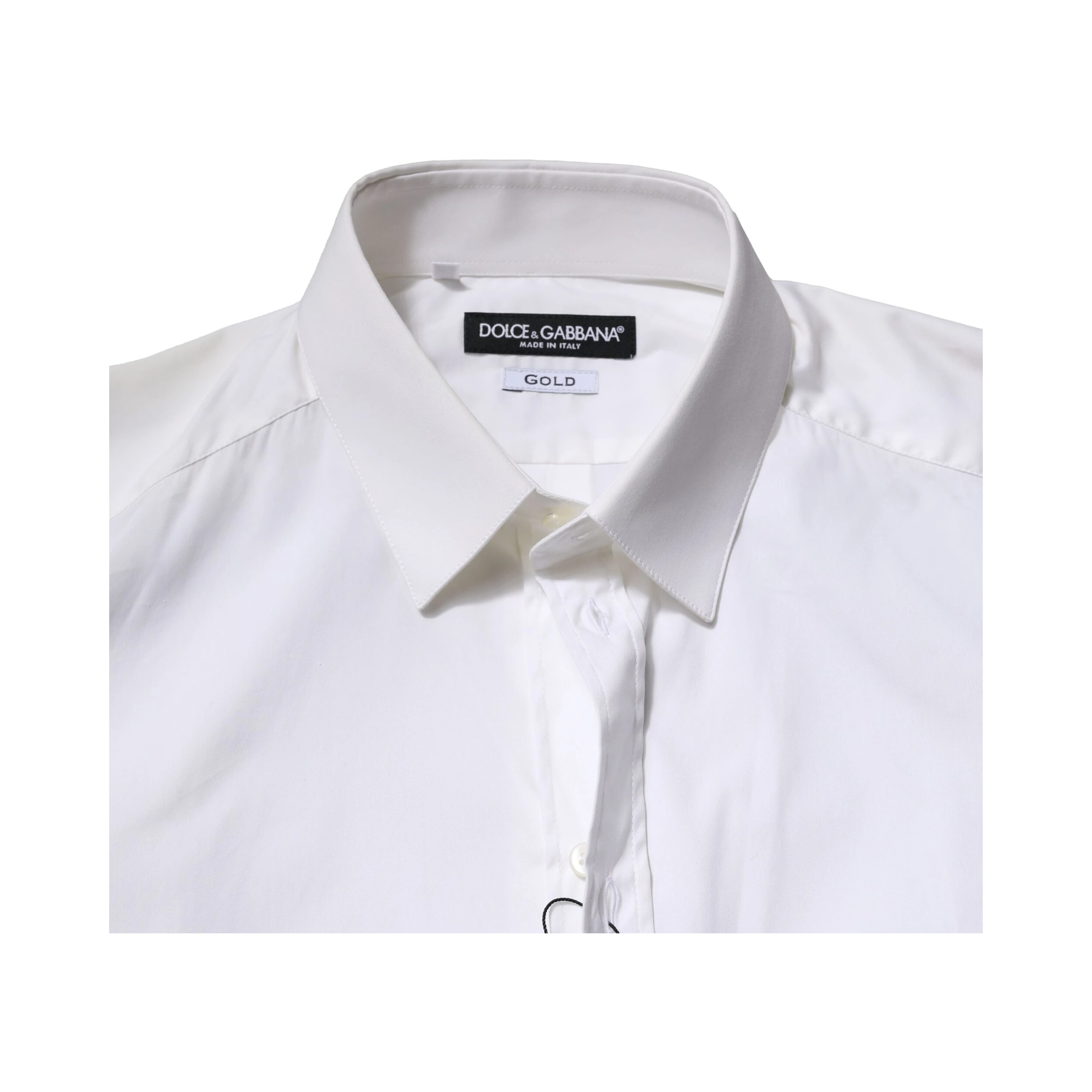 White Cotton GOLD Long Sleeves Formal Shirt