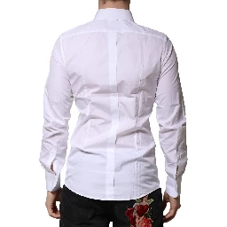 White Cotton GOLD Long Sleeves Formal Shirt