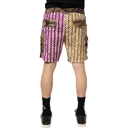 Multicolor Playing Card Camouflage Shorts Swimwear