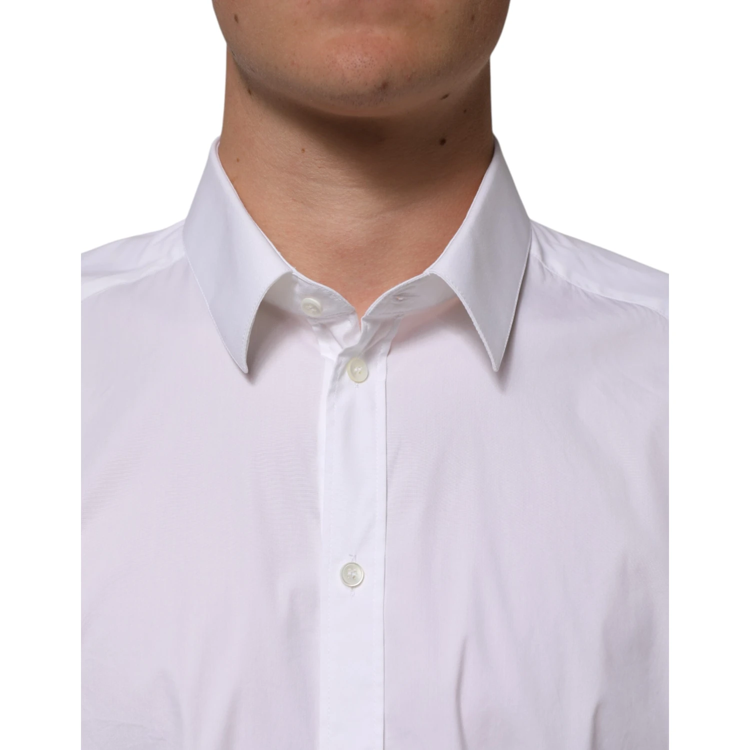 White Cotton GOLD Long Sleeves Formal Shirt