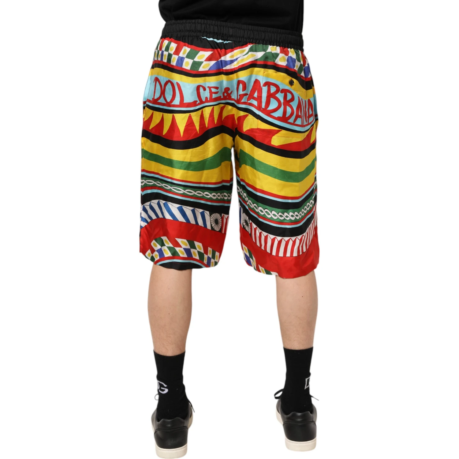 Multicolor Sicilian Carretto Shorts Swimwear