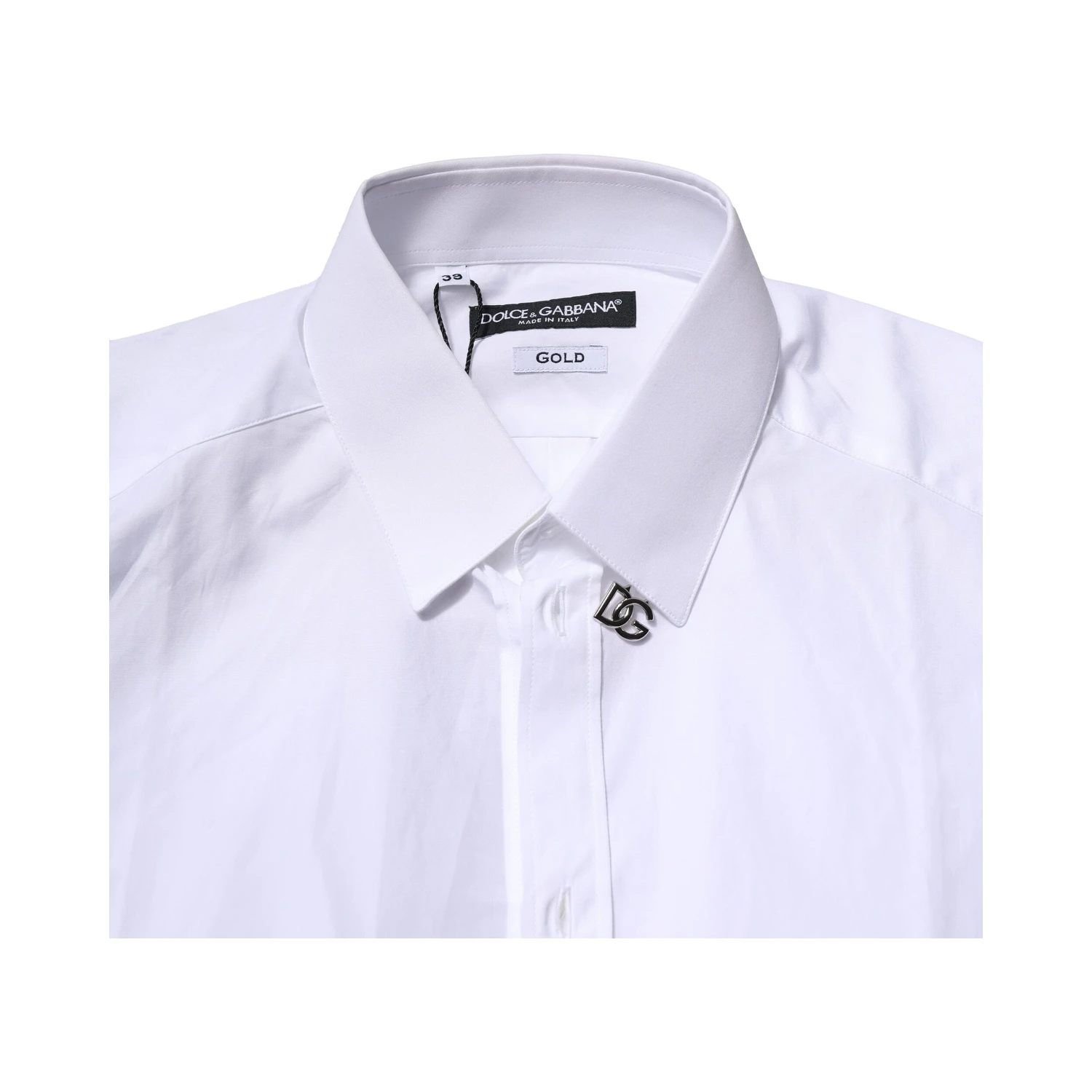White Cotton GOLD Long Sleeves Formal Shirt
