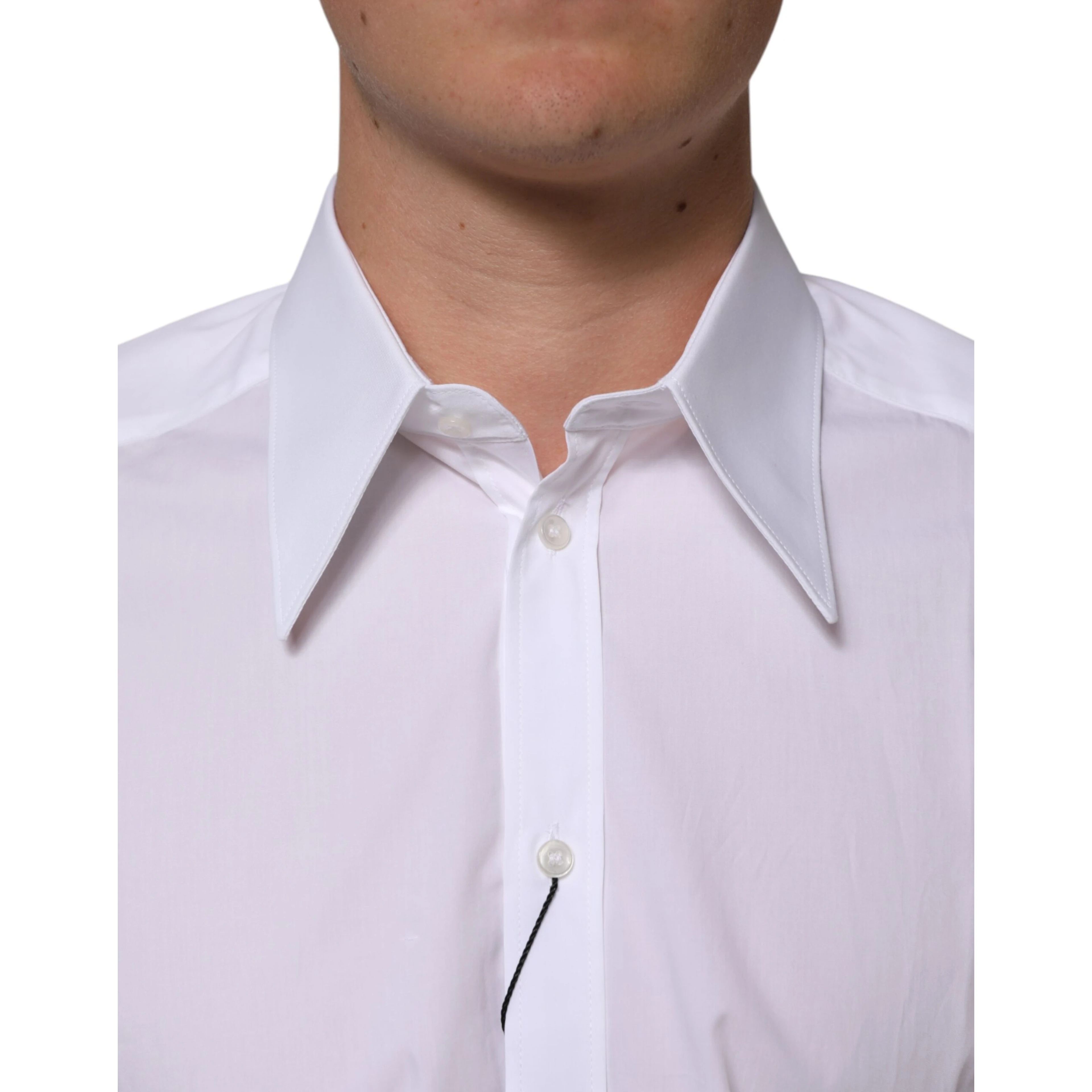 White Cotton Slim Fit Dress Formal Men Shirt