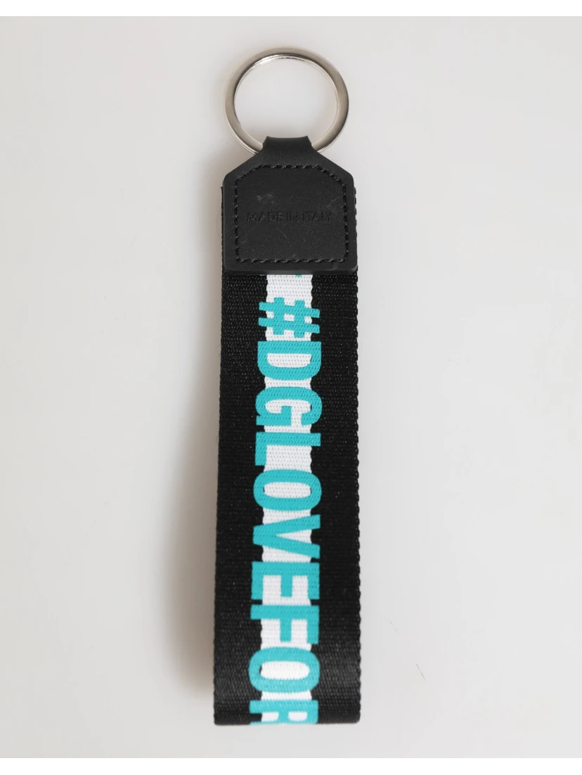 Multicolor Logo Polyester Brass Holder Keychain Keyring