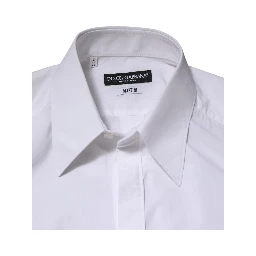 White Cotton MARTINI Long Sleeve Dress Shirt