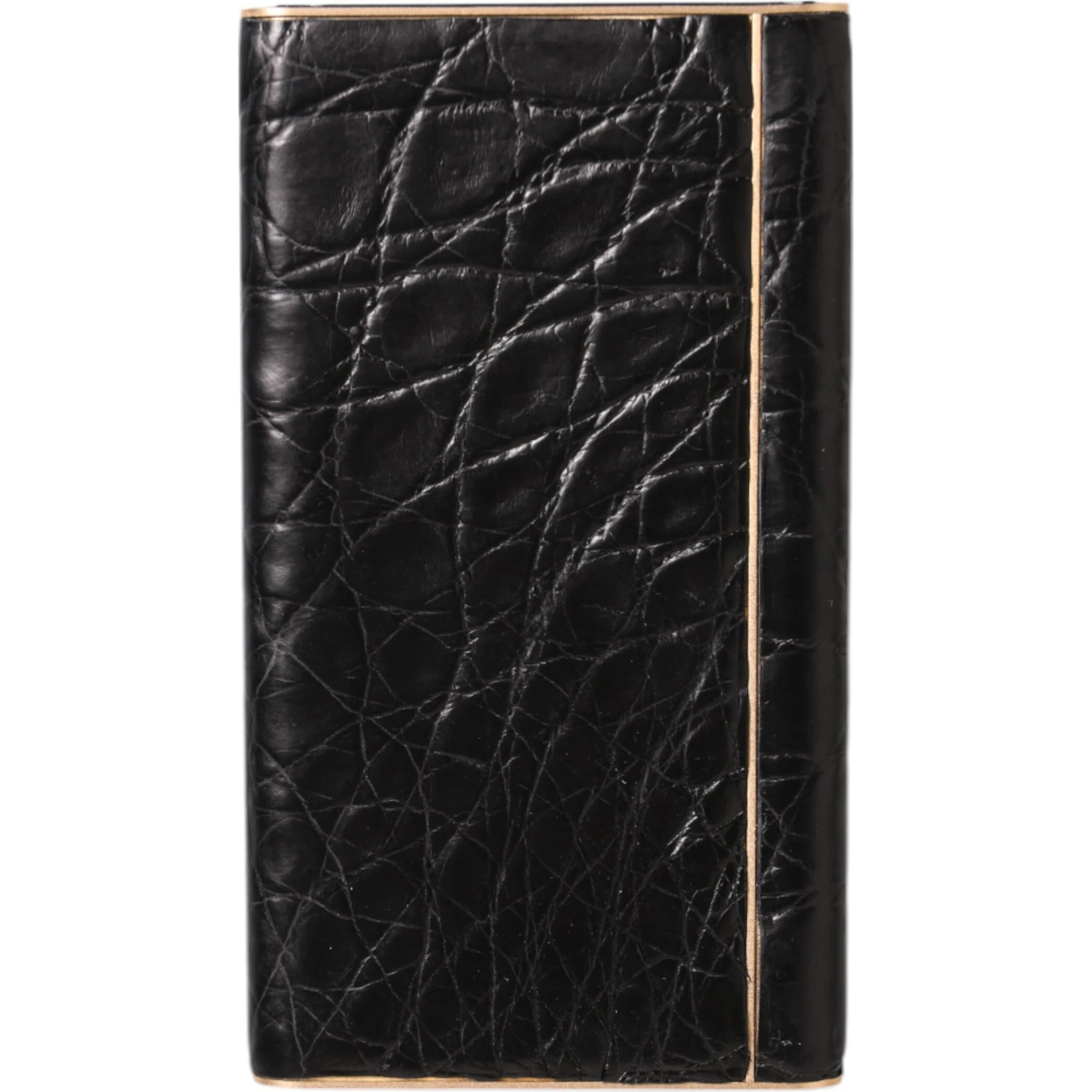 Black Exoctic Leather Embossed 3000mAh Power Bank Charger USB
