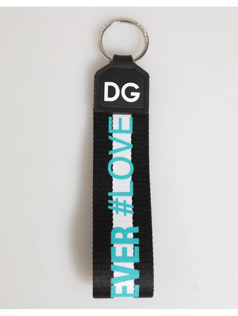 Multicolor Logo Polyester Brass Holder Keychain Keyring