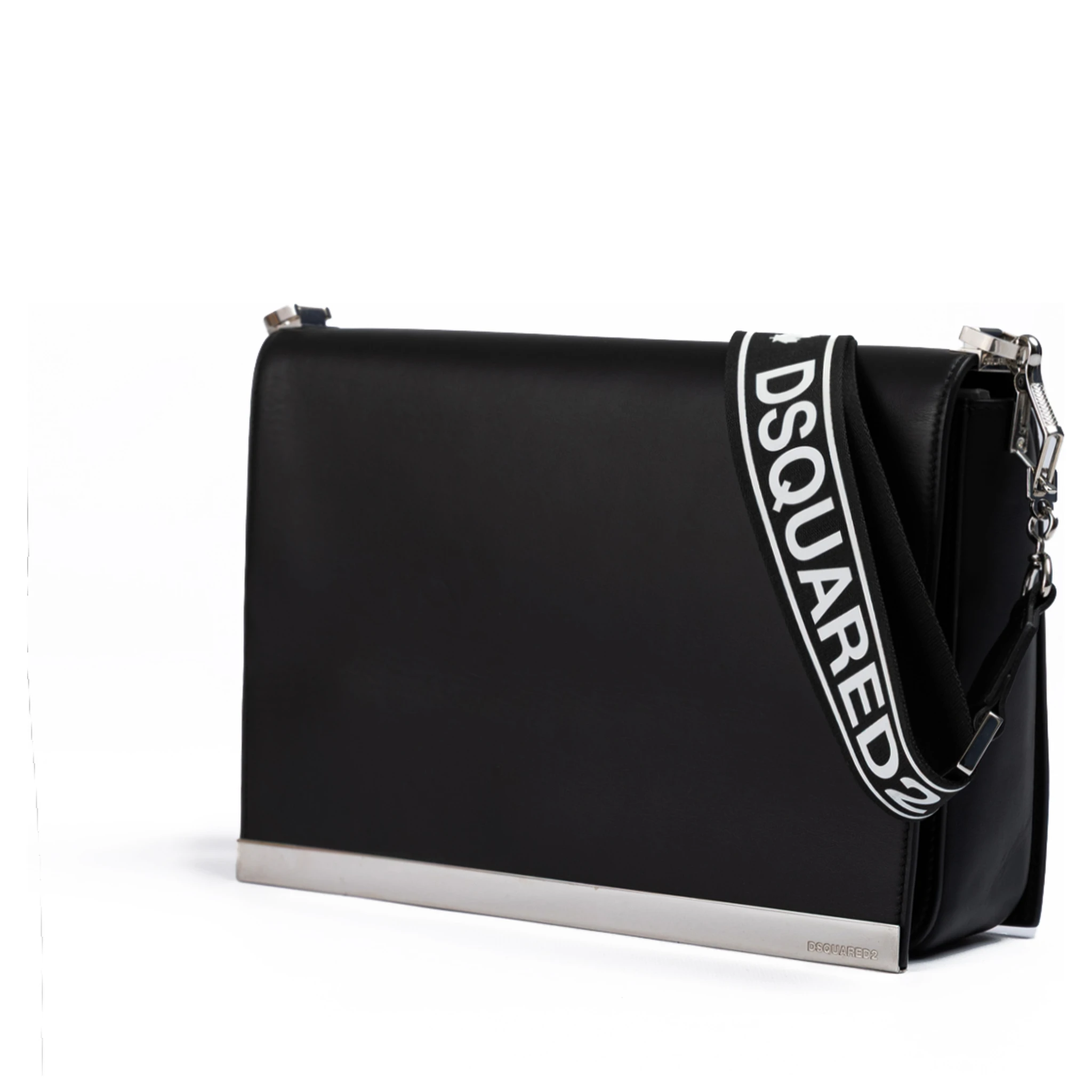 Black Leather Messenger Bag