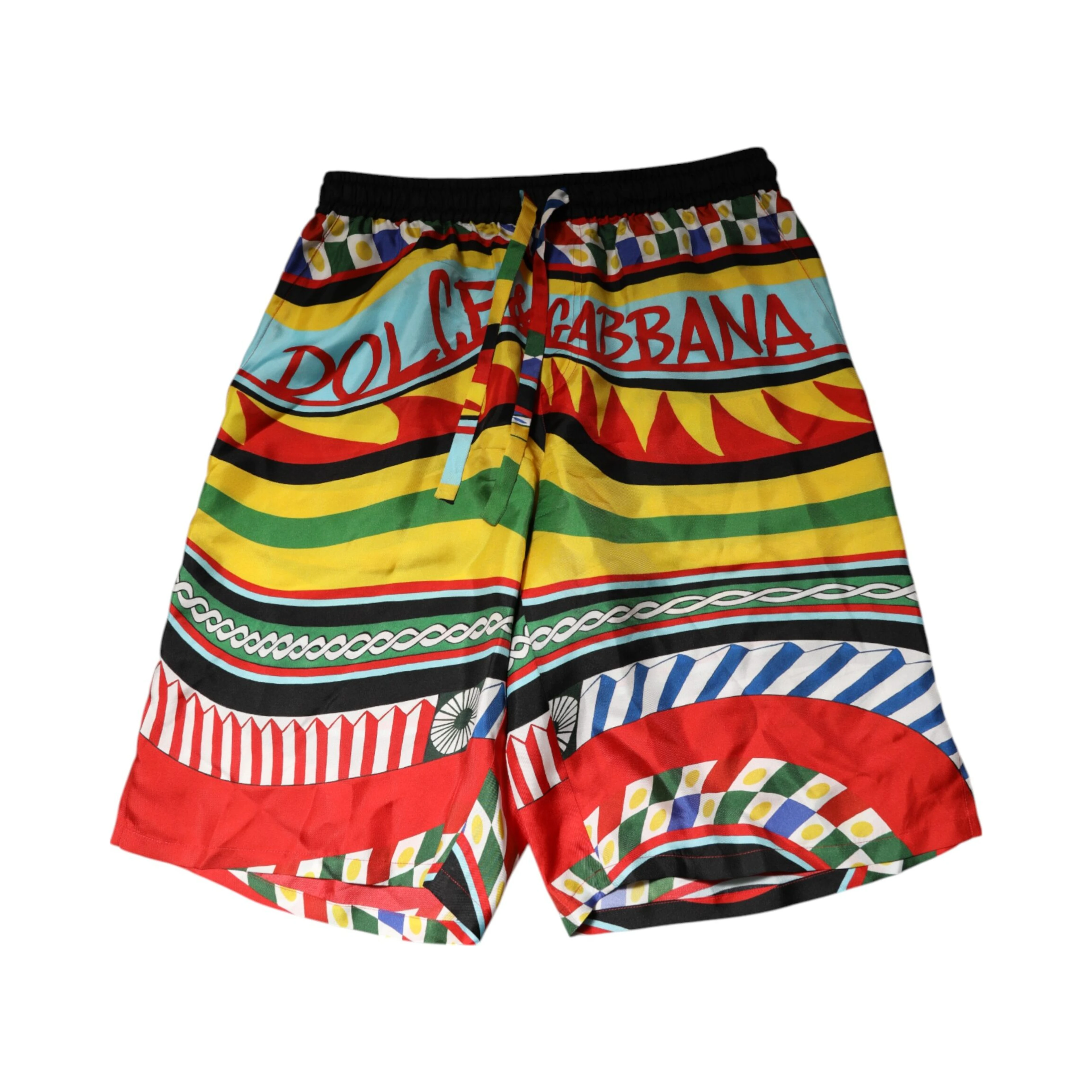 Multicolor Sicilian Carretto Shorts Swimwear