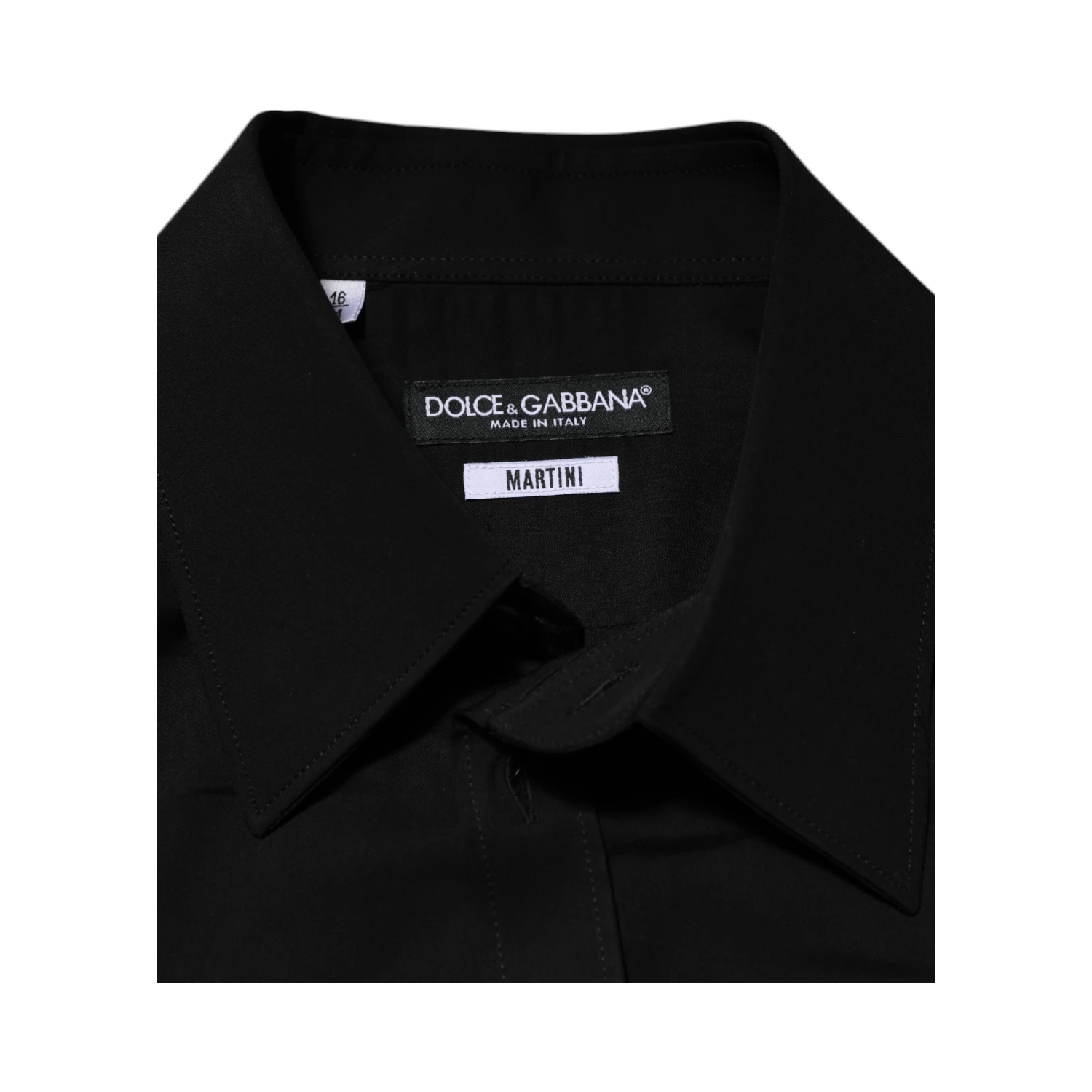 Black Viscose Long Sleeve Formal Dress Shirt