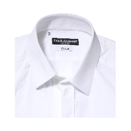 White GOLD Cotton Long Sleeves Dress Men Shirt