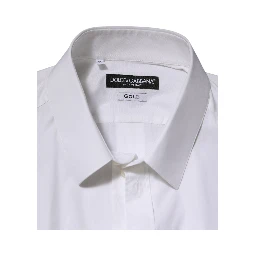 White Cotton GOLD Long Sleeves Formal Shirt