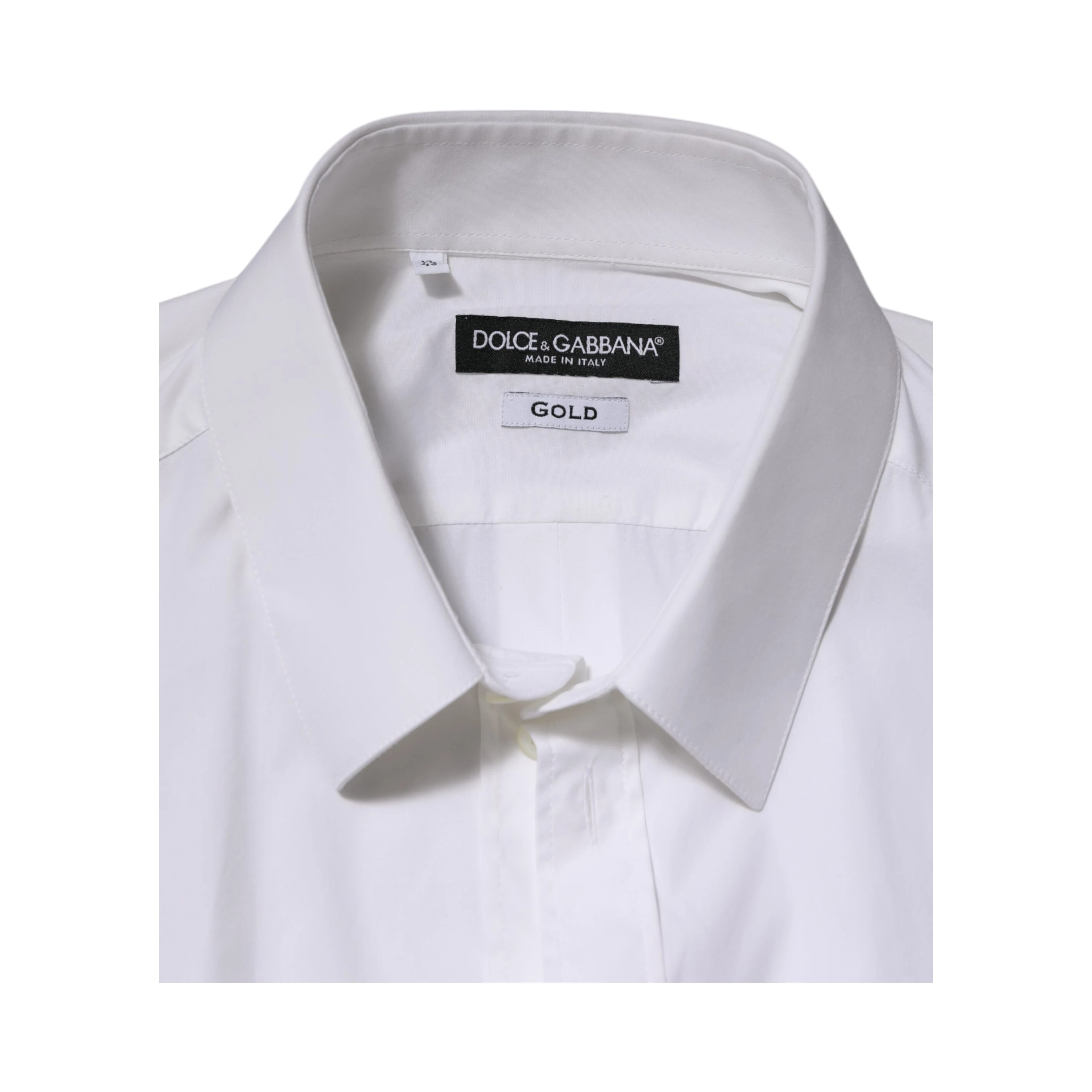 White Cotton GOLD Long Sleeves Formal Shirt
