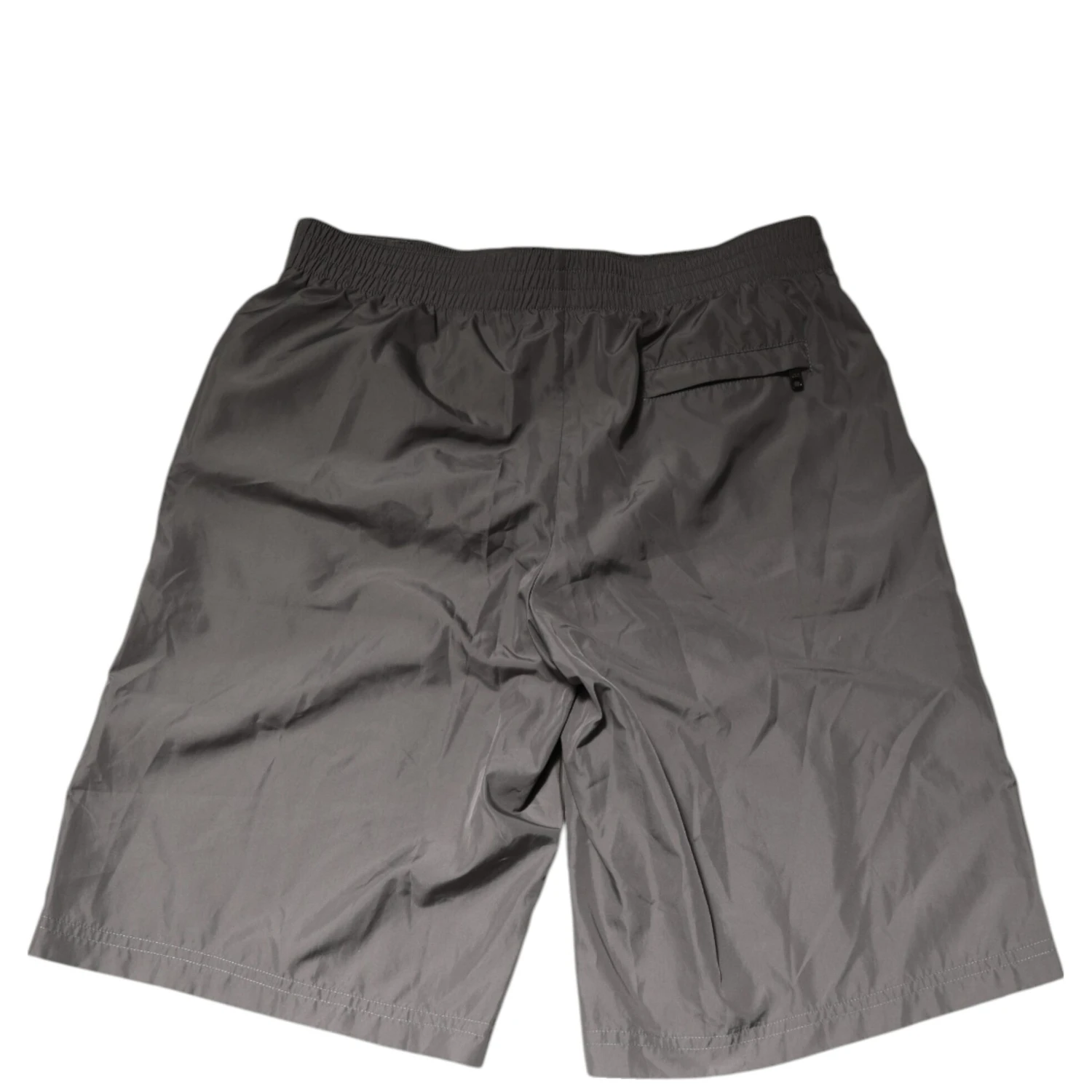 Light Gray Nylon Elastic Waist Shorts Swimwear
