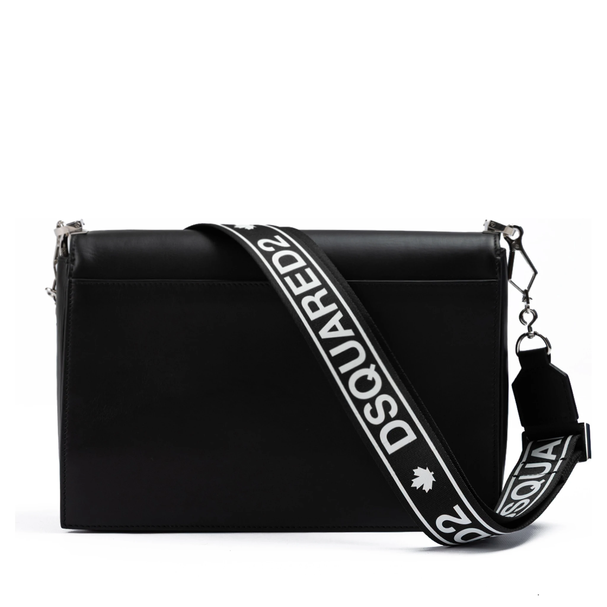 Black Leather Messenger Bag