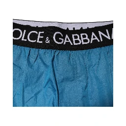 Blue Logo Waistband Beachwear Shorts Swimwear