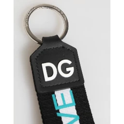 Multicolor Logo Polyester Brass Holder Keychain Keyring