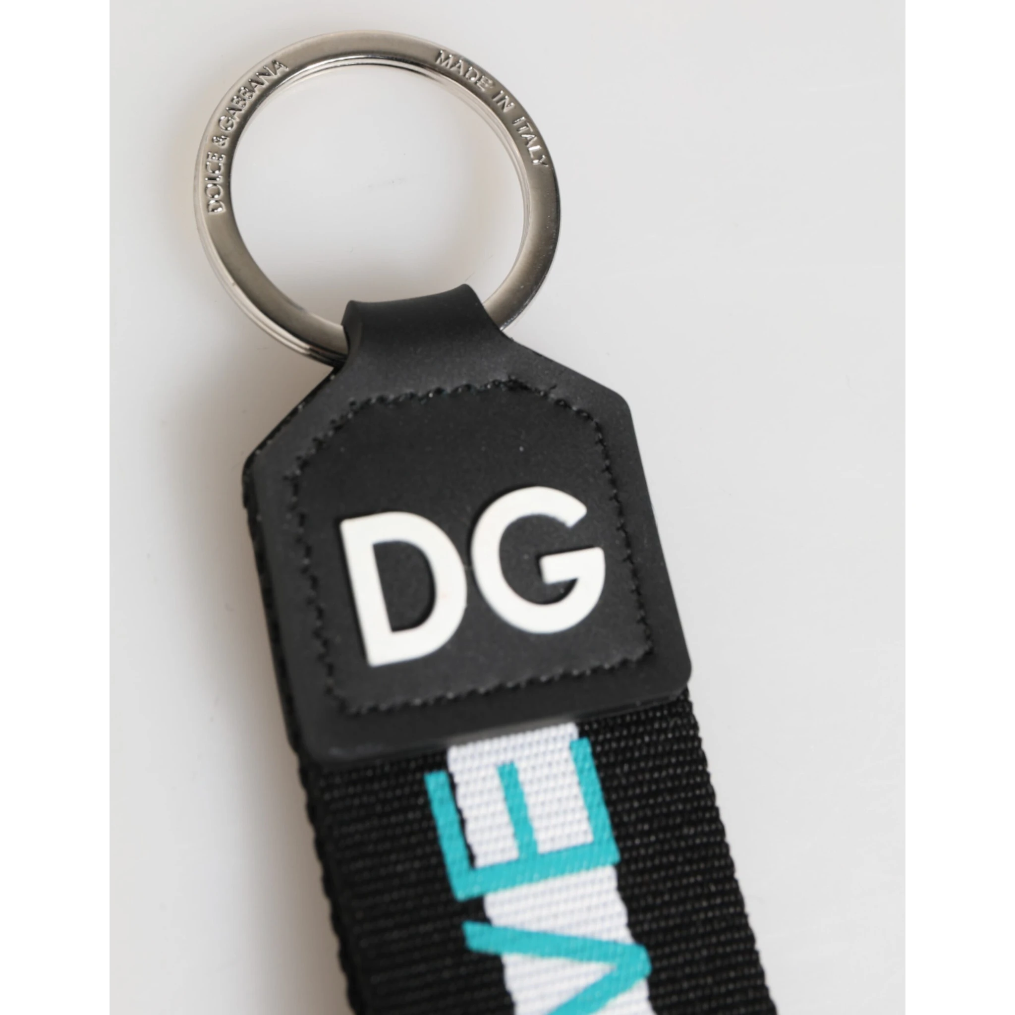 Multicolor Logo Polyester Brass Holder Keychain Keyring