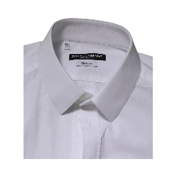 White Cotton GOLD Long Sleeves Formal Men Shirt