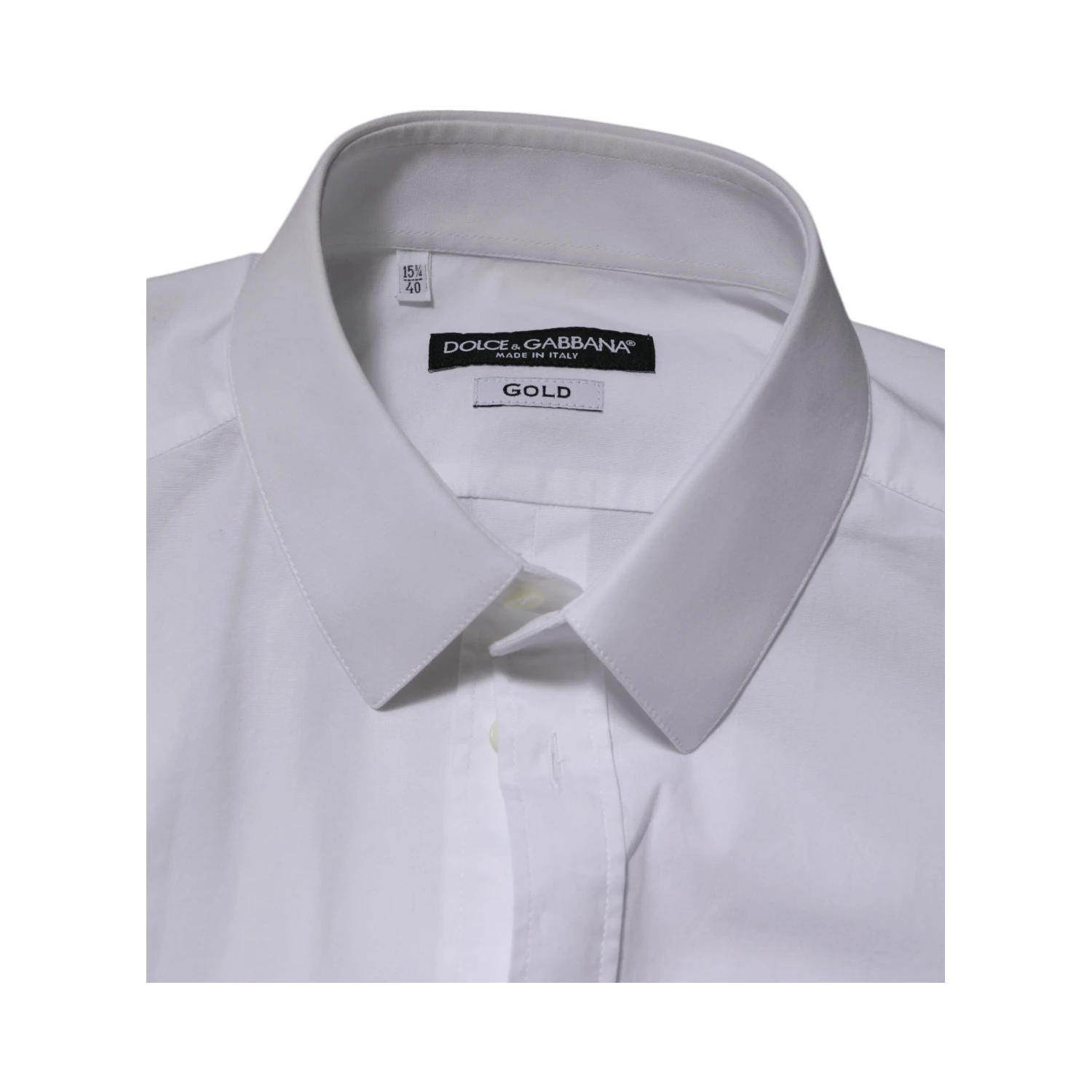 White Cotton GOLD Long Sleeves Formal Men Shirt