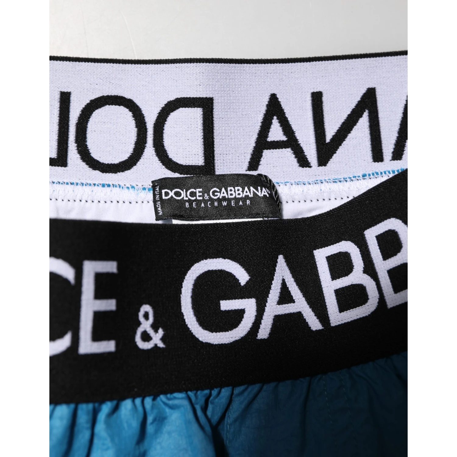 Blue Logo Waistband Beachwear Shorts Swimwear
