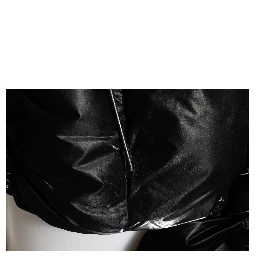 Black Logo Full Zip Hooded Quilted Jacket
