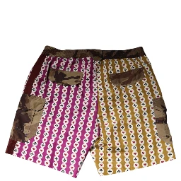 Multicolor Playing Card Camouflage Shorts Swimwear