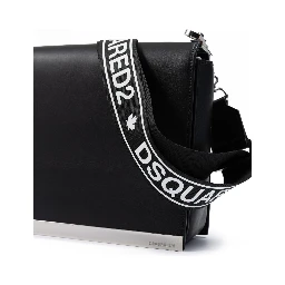 Black Leather Messenger Bag