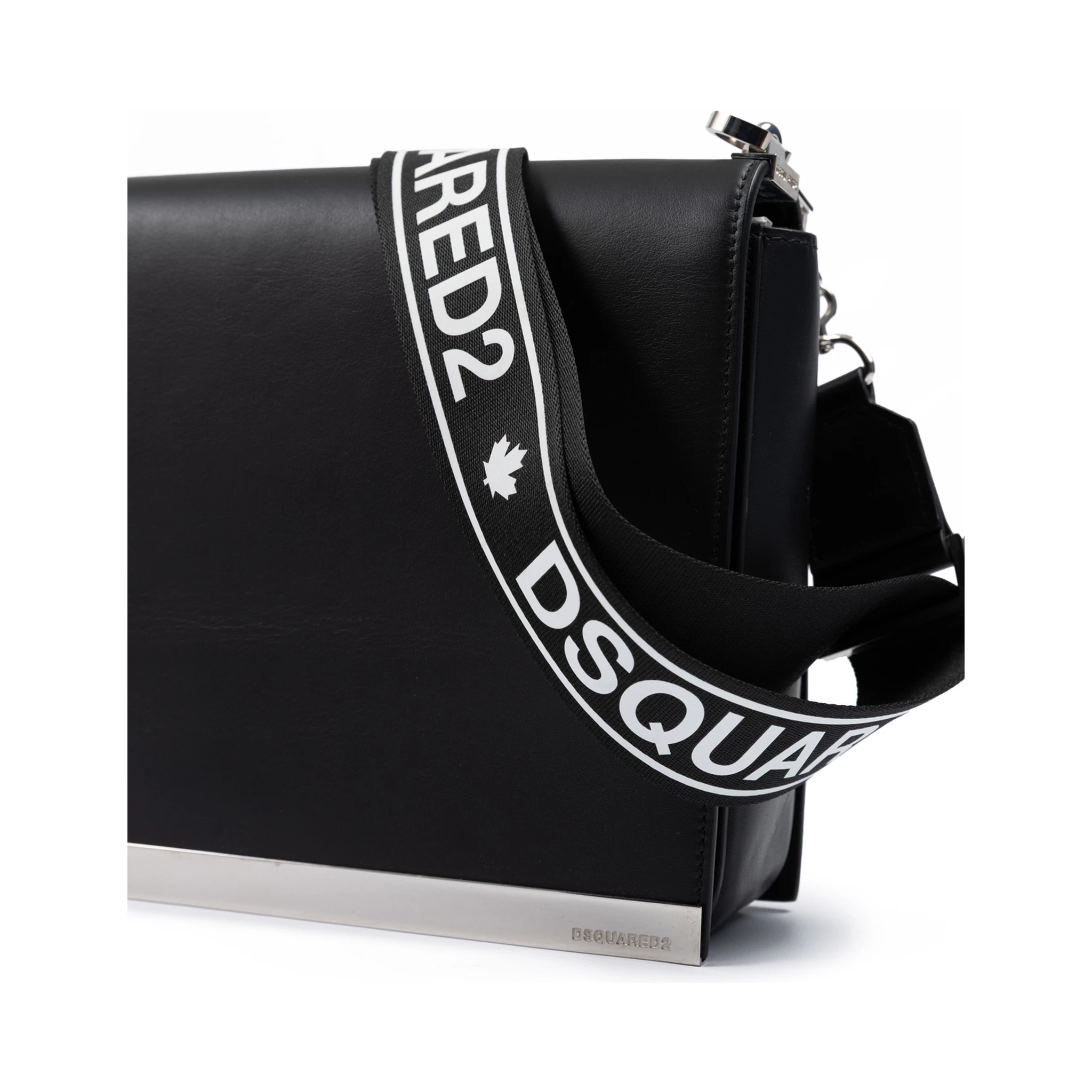 Black Leather Messenger Bag