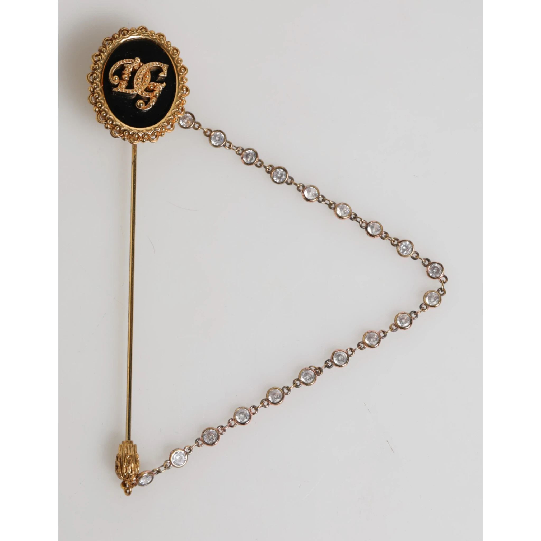 Lapel Pin DG Logo Gold Chain Mens Accessories Brooch