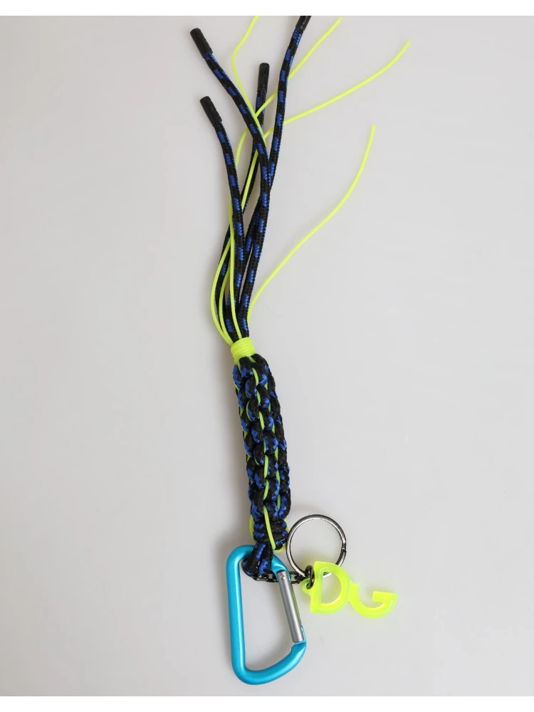Multicolor Polyester Tape String DG Logo Keychain Keyring