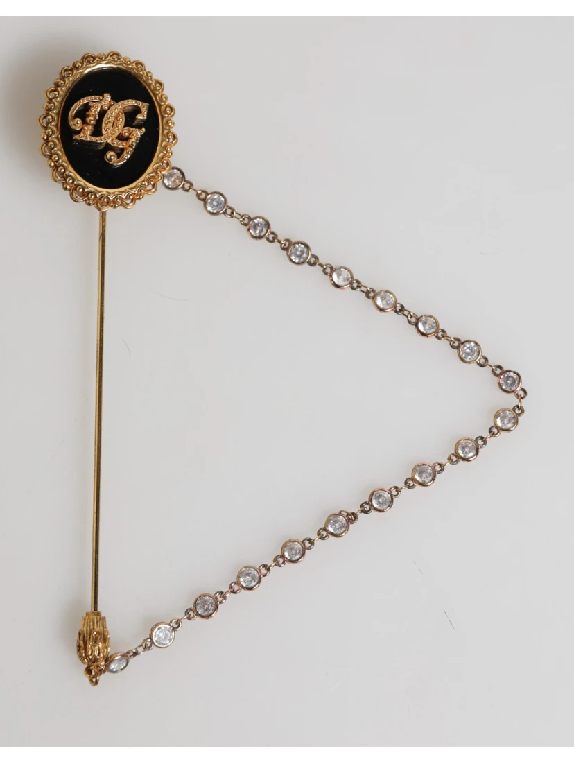 Lapel Pin DG Logo Gold Chain Mens Accessories Brooch