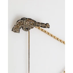 Lapel Pin Brass Copper Revolver Men Accessories Brooch